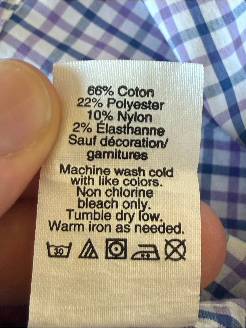 J. Crew Men's Blue and White Check Button-Down Shirt